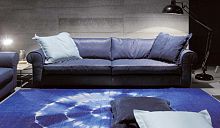 Traditional sofa JEREMY leather3-seater