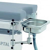 Surgery table-mounted surgical basin stand OT60.12stainless steel