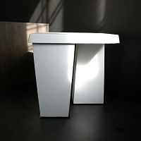 Contemporary table FRANCmetalengineered stoneengineered stone base