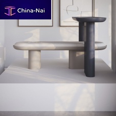 Contemporary upholstered bench DIANAfabricwoodenmarble