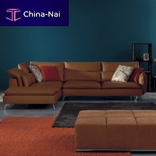 Modular sofa ALADINEcontemporaryleatherbrown
