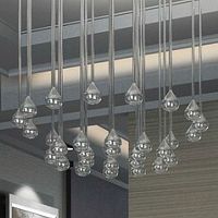 Contemporary chandelier glass2 tier