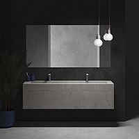 Double washbasin cabinet GAIA + HATYSAwall-mountedCorian®contemporary
