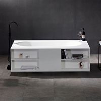 Oval bathtub YL6017squarefreestandingintegrated