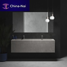 Double washbasin cabinet GAIA + HATYSAwall-mountedCorian®contemporary