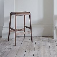 Contemporary bar stool VITOAmerican walnutoak