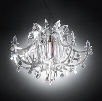 Classic chandelier GINETTA PRISMAmetalpolycarbonateOpalflex®