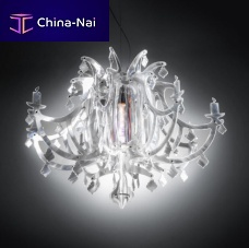 Classic chandelier GINETTA PRISMAmetalpolycarbonateOpalflex®