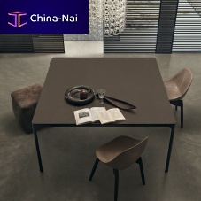 Contemporary dining table FLATglassrectangularcommercial