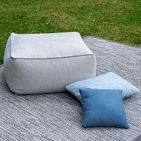 Contemporary pouf Softfabricsquarewith removable cover