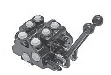 Spool hydraulic directional control valve lever-operated