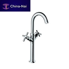 Double-handle washbasin mixer tap TRATTO: 95310PRcountertopchromed metalbathroom
