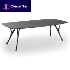 Contemporary dining table PEGASO WOODwoodenpainted aluminum basepolished aluminum base