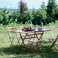 Contemporary table CARACTREsheet steelsteel baserectangular