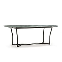 Contemporary dining table CJmarblemetal baserectangular