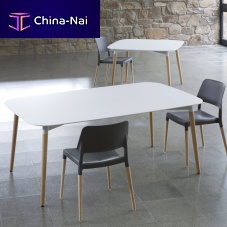 Contemporary table Bellochlaminatemetal basebeech base