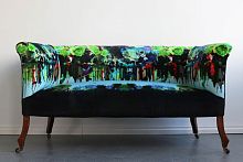 Traditional sofa KALEIDO DRIPS fabriccustomon casters
