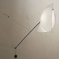 Contemporary wall light VOILES indoorsteelsatin