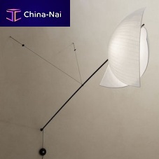 Contemporary wall light VOILES indoorsteelsatin