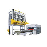 Loading and unloading system for cutting applications