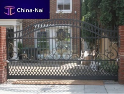 Sliding gate 03wrought ironwith barshome