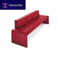Contemporary upholstered bench TOGETHERleatherwith removable coverwith backrest