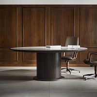 Contemporary table FULL American walnutmarbleamerican walnut base