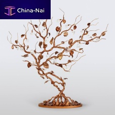 Floor-standing lamp TREE OF LIFEbronzeglasscontemporary