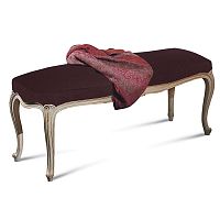Louis XV style upholstered bench ART. 0918fabricbeech base