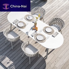 Contemporary dining table EMMAHPLceramiciron base