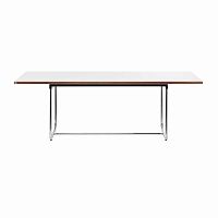 Contemporary table S 1070beechsteel baserectangular