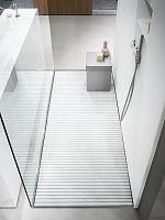 Rectangular shower base STEELtileableflushaluminum