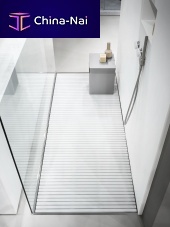 Rectangular shower base STEELtileableflushaluminum