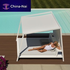 Canopy garden bed PULVISdoublecontemporarywith headboard
