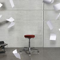 Contemporary stool VL66 leatherfabricchrome steel base
