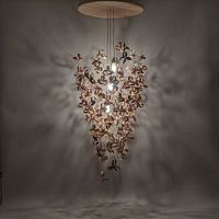 Original design chandelier THE GIANT FLOCK woodenLED