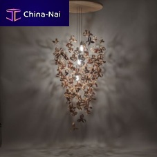 Original design chandelier THE GIANT FLOCK woodenLED