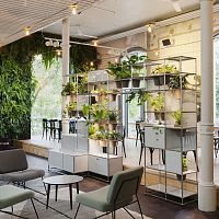 Self-supporting shelving system World of Plants for USM Hallercontemporarymetalhome