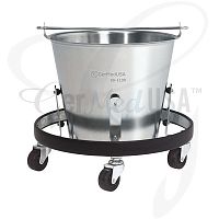 Trolley-mounted surgical basin stand G50-1100stainless steel