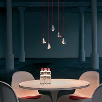 Aluminum track light Athene SPLLEDconicalglass