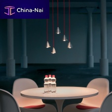 Aluminum track light Athene SPLLEDconicalglass