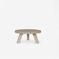 Contemporary side table MALIBUwoodenwooden baseround