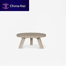 Contemporary side table MALIBUwoodenwooden baseround