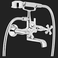 Double-handle bathtub mixer tap CARLOS PRIMERO: CP210CRwall-mountedmetalbathroom