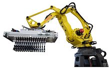 Robotic case packer-unpacker Leoautomaticflexiblefor the food and beverage industry