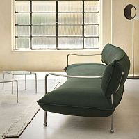 Semicircular sofa Riacecontemporaryfabricblack