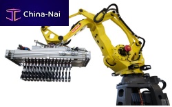 Robotic case packer-unpacker Leoautomaticflexiblefor the food and beverage industry