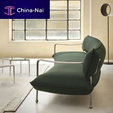Semicircular sofa Riacecontemporaryfabricblack