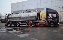 Semi-tanker semi-trailer CAP VAC 3800 ADR3-axletowedfor hazardous materials