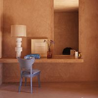Table lamp SATURNmetalbrasswood veneer
